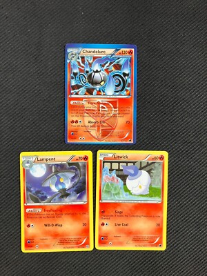 Chandelure 16/116 RARE BW Plasma Freeze Lampent 22/135 Pokemon TCG Card NM