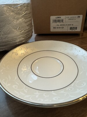 Lenox Fine Bone China Innocence Opal Inn Saucers, New FromOriginal Box