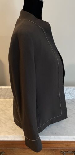 Kasper Vtg Petite 8 Pant Suit 3-Piece Women's Size~Brown Jacket/Tank/Pants EUC - Picture 4 of 10
