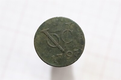     NETHERLANDS VOC DUIT UTRECHT 1793 SCH. 319 B66 #Z7531
