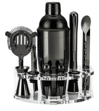 Set Shaker Cocktail con Supporto, Kit Cocktail in Acciaio INOX con 12 pezzi...