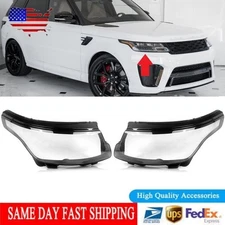 Pair Headlight Lens Headlamp Cover For Land Rover Range Rover Vogue 2018-2022