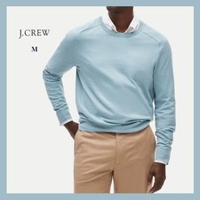 NEW - J. Crew Men's Sound Blue Premium Pima Cotton Crewneck Sweater Sz M - 79