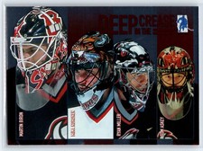 2003-04 Be a Player Martin Biron Mika Noronen Miller Askey Deep In The Crease