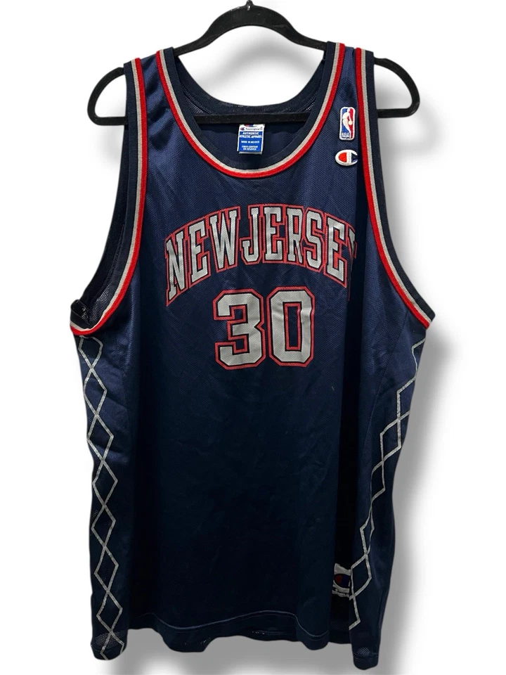 Vintage 1990s Kerry Kittles New Jersey Nets #30 Champion Basketball Jersey 52 - Image 2 of 4