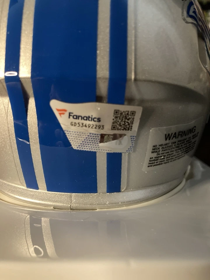 MINICASCO FIRMADO POR JARED GOFF DETROIT LIONS/AUTÓGRAFO CERTIFICADO DE AUTENTICIDAD DE FANÁTICOS Foto 2 de 4