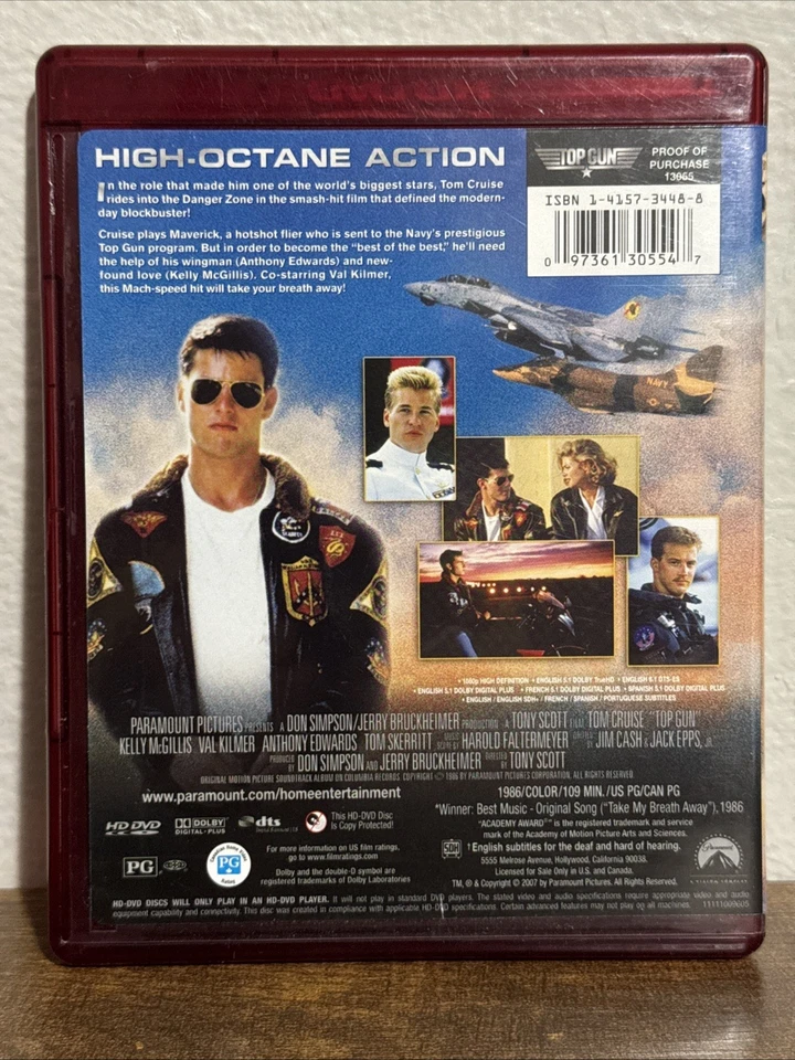 Лот из 12 фильмов HD-DVD (7 запечатанных) научная фантастика, экшн - Top Gun Riddick Troy - Изображение 3 из 4