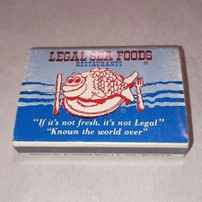 Vintage Matchbox Legal Sea Foods Restaurants Massachusetts MA Made in USA
