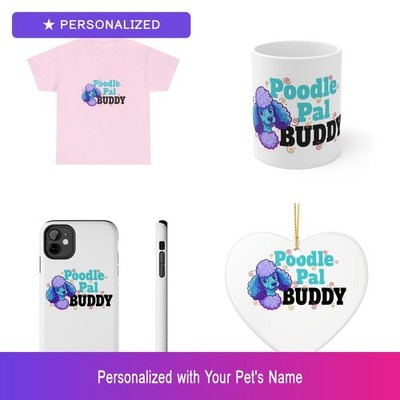 Custom Poodle Portrait Gift Set Shirt Mug Phone Case Ornament Personalized Pet