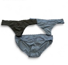 Natori Bliss Perfection Thong x2 and Panty SizeOS Smoke Blue green