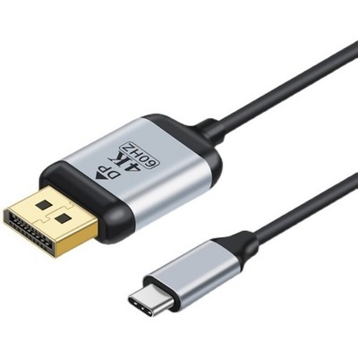 USB Type C Male to DP Male Output Adapter 4K@60Hz 1.8m Cable Android Mac Win PnP