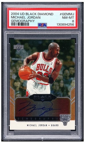 Upper Deck 2004-05 Black Diamond Gemography Michael Jordan GEM-MJ Auto PSA 8