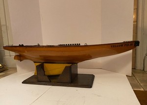 Antique Vintage Pond Yacht Boat Lead Keel Stand Project or Display