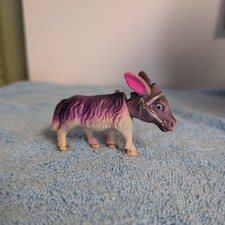 VINTAGE CELLULOID DONKEY NODDER FIGURE TOY- MID CENTURY JAPAN
