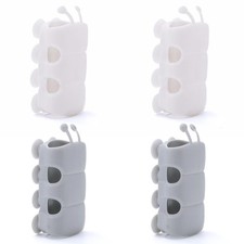 Universal Silicone Shower Head Holder, Upgrade 2025 Suction Cup White/Gray