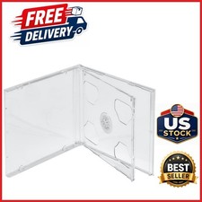 10 Count Clear Double CD Cases for CDs DVDs Classic Packaging Solution