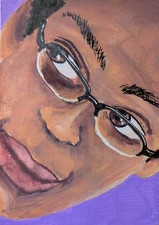 ACEO Original - Portrait of a Man - acrylic traditional art card by JLNoven