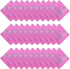 30PCS Bandanas Unisex Paisley Bandanas Bulk Multi-Purpose Headband Cowboy Hea  