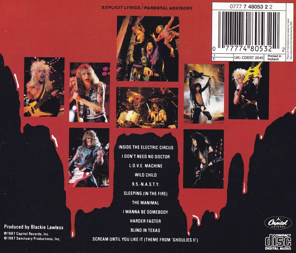 W.A.S.P. ( WASP ) - CD - LIVE...IN THE RAW - Bild 2 von 2