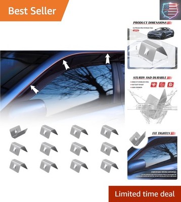 12PCS ,Stainless Steel Rain Gards for Car Windows Clips Compatible with G3,Sn...