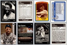 Lou Gehrig 4 Card Lot - New York Yankees HOF