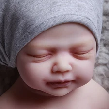 18.5" Drink-Wet Newborn Girl Doll - Realistic Full Platinum Silicone Reborn Baby