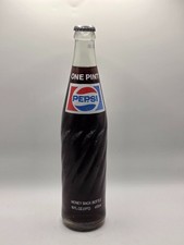 Pepsi Vintage Return for Deposit 16 fl oz (1 Pint) Swirl Glass Bottle