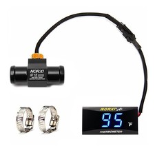 Motorcycle Water Temp Gauge Fahrenheit Display 32 248F Over-Temperature Alert...