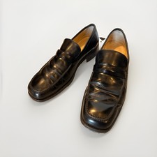 GUCCI MENS BLACK DRESS LOAFERS SIZE 9D MADE IN ITALY GOOD CONDITION!