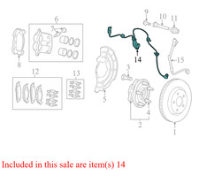 2015 Jeep Cherokee ABS Wheel Speed Sensor Front Used OEM 4779977AC