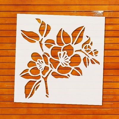 Reusable Flower Dogwood Stencil Template for Airbrush & DIY Crafts - StencilAir