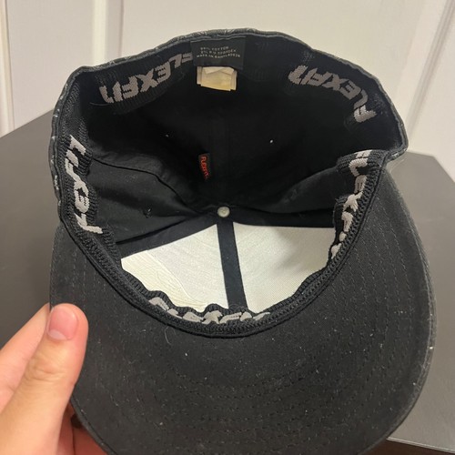 Vintage Y2K Metal Mulisha Hat / Cap - Black And White- Flexfit L / XL - Picture 5 of 7