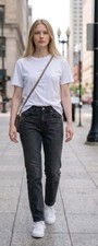 Riders Denim Jeans Womens Size 10M Black Tapered Leg Classic Stretch Heavyweight