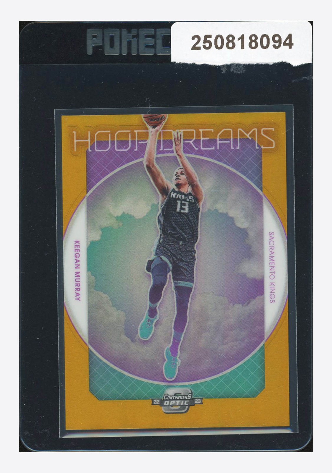 2022-23 Contenders Optic Keegan Murray Hoop Dreams Gold 09/10 #12 Kings RC