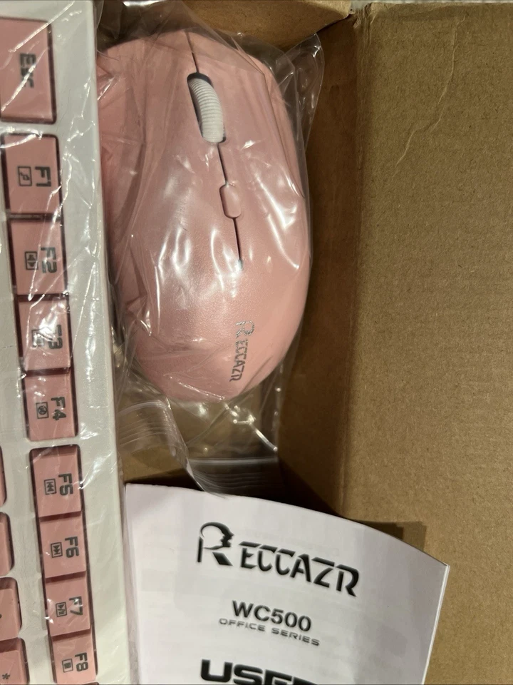 RECCAZR WC500 Wireless Keyboard and Mouse Combo – Pink – New in Box - Image 2 of 4