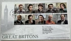 GB QEII 2013 Great Britons Strips RoyalMail FDC Better Great Ness Shrewsbury SHS