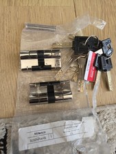 Pair Millenco Keyed Alike Anti Snap Euro Cylinder Door Lock Upvc 30/30