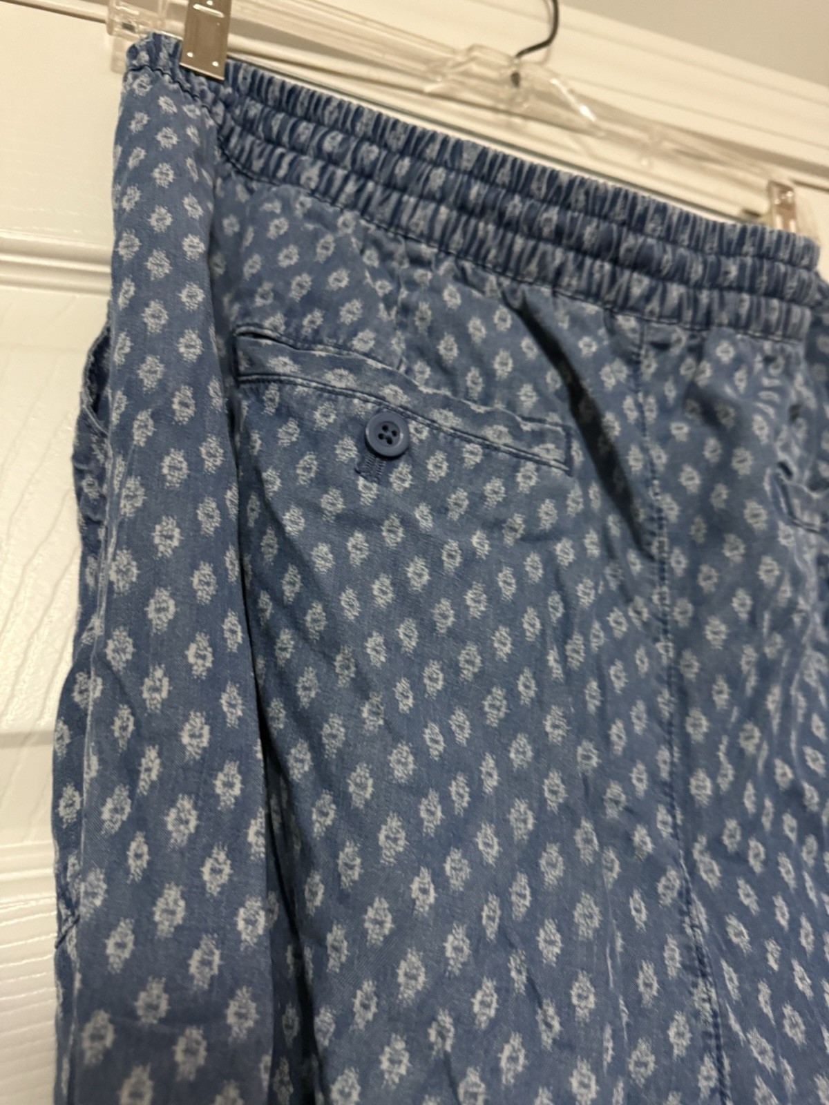 Gap Blue-gray  Paisley Pattern Drawstring Relaxed… - image 9