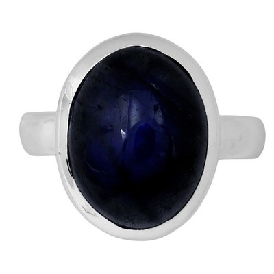 Blue Labradorite - Madagascar 925 Silver Plated Ring s.6 Jewelry WR24-10008