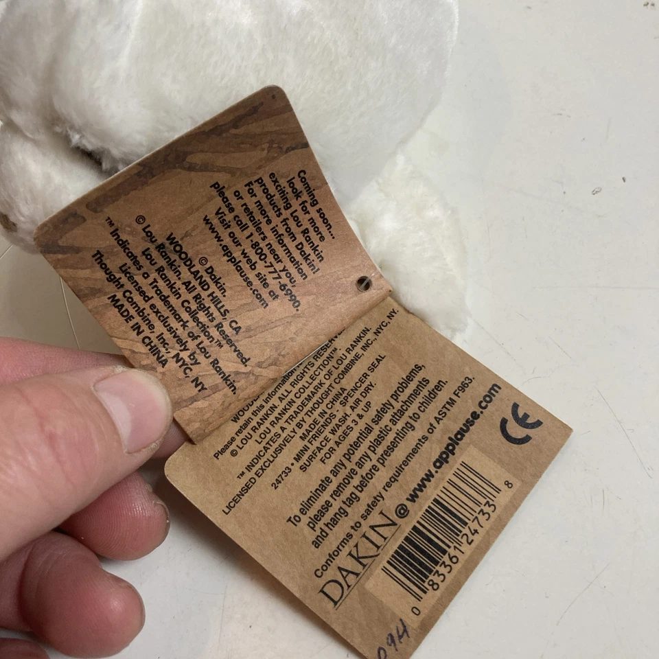 Vintage Lou Rankin Spencer Plush White Harp Seal Baby by Dakin 6” W/ Tags - Image 4 of 4