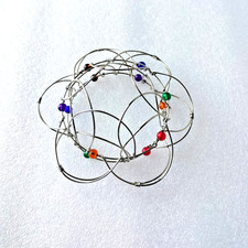 Hair Bun Holder Accessorie Light Weight Wire Multi-color Beads