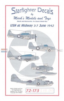 Starfighter 72173  1/72  Midway June 3-7 1942 (F4F-4 SBD-3 TBD-1 PBY-5A SOC-1 T
