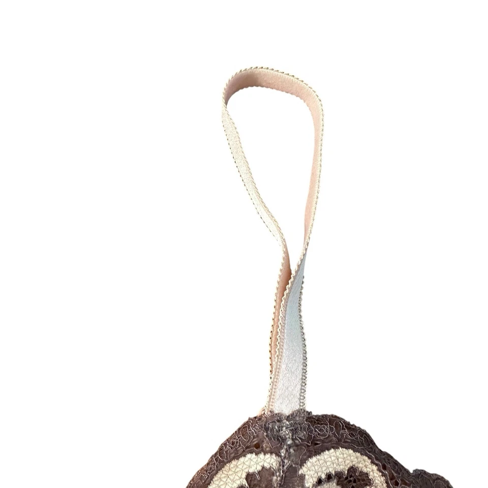 Wacoal Size 38 A/B Beige Brown Lace Affair Bralette Wire Free Bra Style #852256 - Image 4 of 4