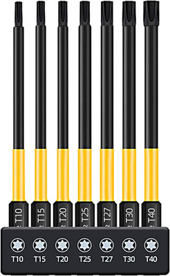 Torx Bit Set 100Mm Lang 1/4'' Magnetische Torx Schraubendreher Bit Set Länge T10-