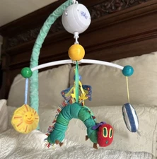 Vintage 2002 Carter’s Eric Carle Musical Crib Mobile The Very Hungry Caterpillar