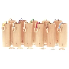 Heola Meditation Wind Chimes 432Hz - Beech Wood, Sound Healing Bells (8 Tones)