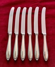 BSF Modell 91, 6 Messer 26 cm, Tafelmesser, 90er Silberauflage