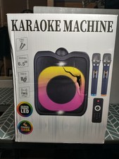 Brand New Karaoke Machine Blue Tooth Wireless 2 Mics Lights And More