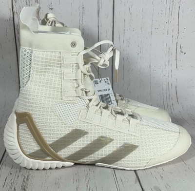 Adidas Speedex 23 Mens High Top Boxing Shoes Off White/Beige Size 8 JH8822