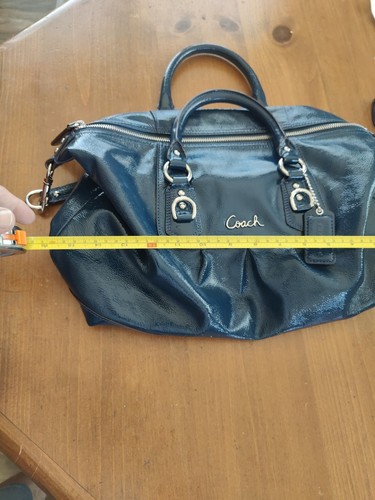 Auténtico bolso de mano Coach Ashley vintage en azul cobalto - Imagen 16 de 16